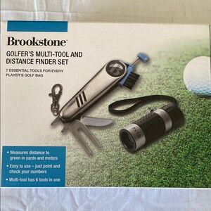 Brookstone Golfer's Multi-Tool and Distance Finder Set